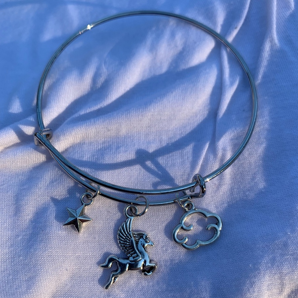 Brand New! Handmade! Adjustable Charm Bangle Bracelet! - Picture 6 of 6